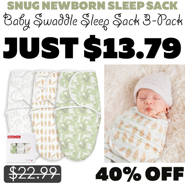 Baby Swaddle Sleep Sack 3-Pack Only $13.79 (Regularly $22.99)