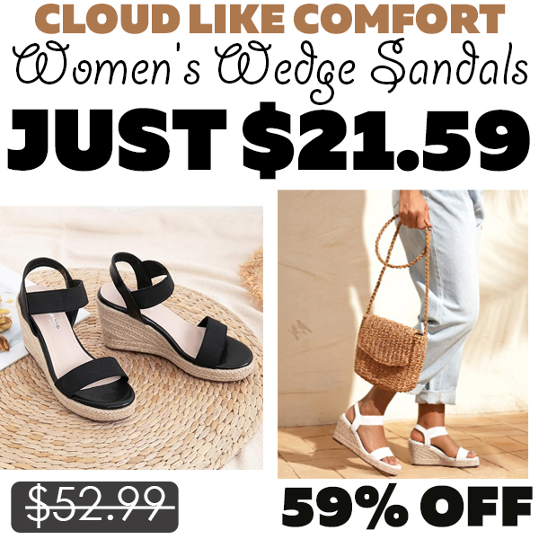 Women's Wedge Sandals Only $21.59 (Regularly $52.99)