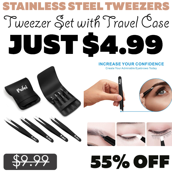 Tweezer Set with Travel Case Only $4.99 (Regularly $9.99)