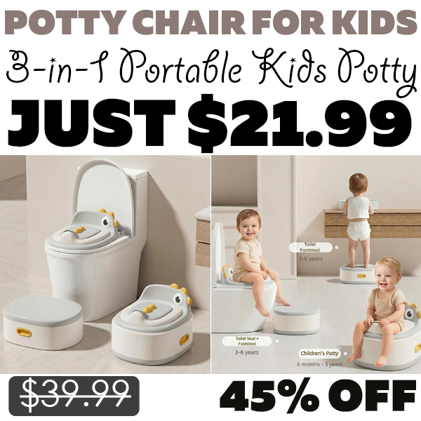 3-in-1 Portable Kids Potty Only $21.99 (Regularly $39.99)