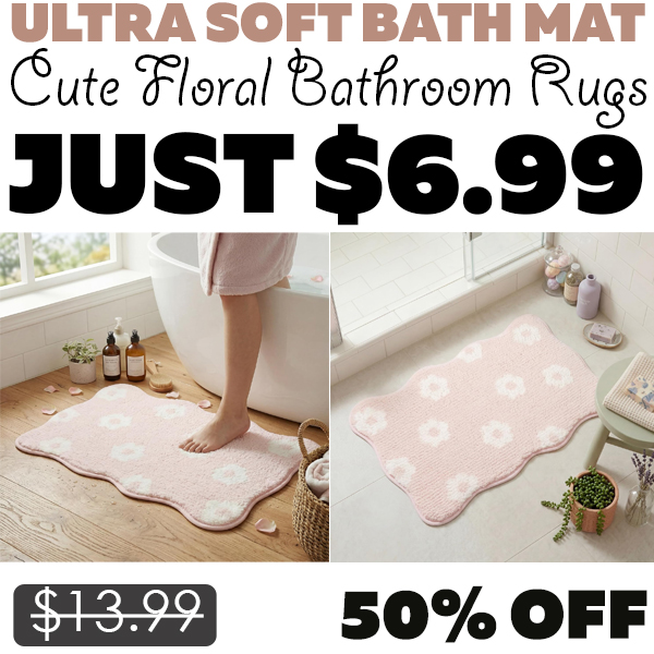 Cute Floral Bathroom Rugs Only $6.99 (Regularly $13.99)