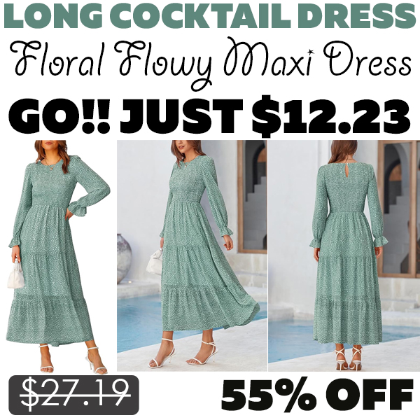 Floral Flowy Maxi Dress Only $12.23 (Regularly $27.19)