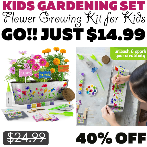 Flower Growing Kit for Kids Only $14.99 (Regularly $24.99)