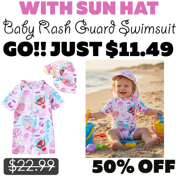 Baby Rash Guard Swimsuit Only $11.49 (Regularly $22.99)