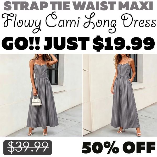 Flowy Cami Long Dress Only $19.99 (Regularly $39.99)