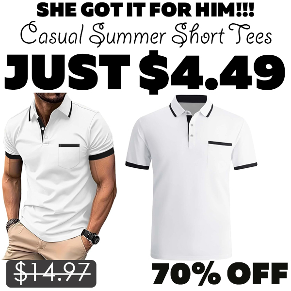 Casual Summer Short Tees Only $4.49 (Regularly $14.97)