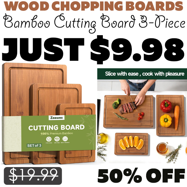 Bamboo Cutting Board 3-Piece Only $9.98 (Regularly $19.99)
