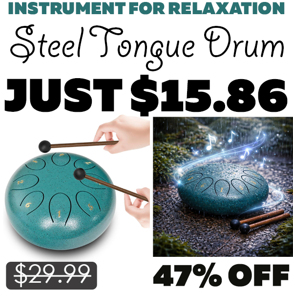 Steel Tongue Drum Only $15.86 (Regularly $29.99)