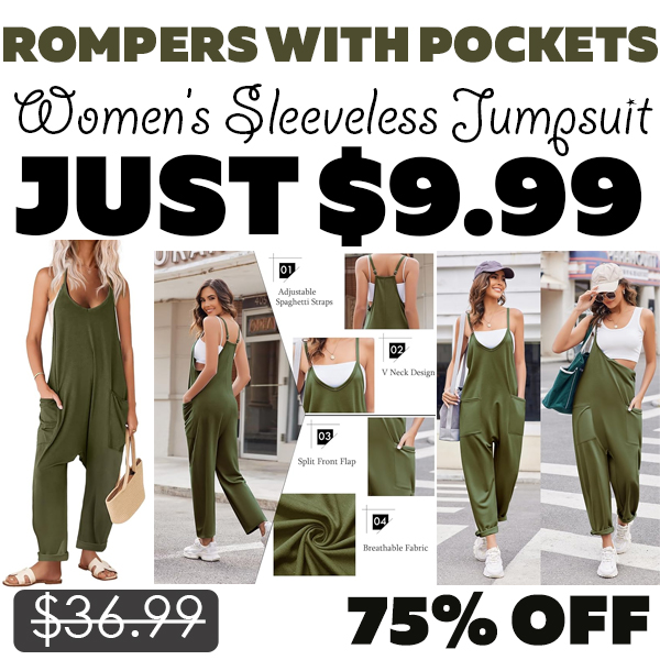 Women’s Sleeveless Jumpsuit Only $9.99 (Regularly $36.99)