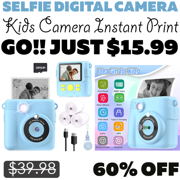 Kids Camera Instant Print Only $15.99 (Regularly $39.98)