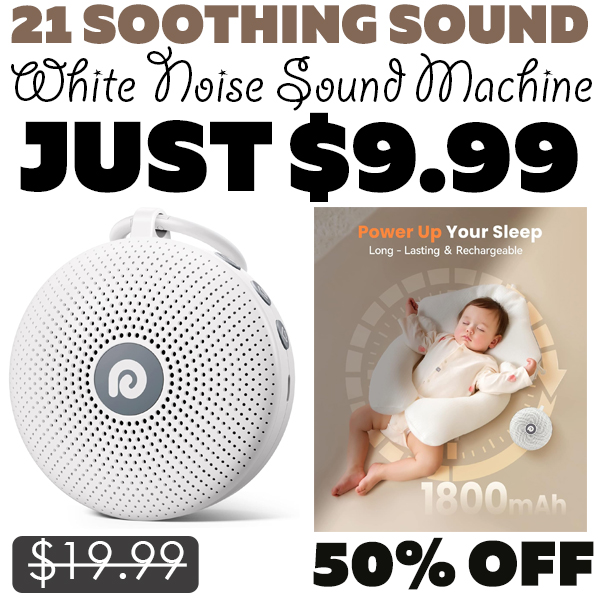 White Noise Sound Machine Only $9.99 (Regularly $19.99)