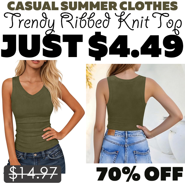 Trendy Ribbed Knit Top Only $4.49 (Regularly $14.97)