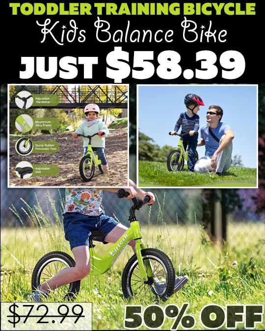 Kids Balance Bike Only $58.39 (Regularly $72.99)