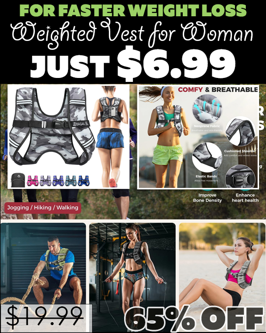 Weighted Vest for Woman Only $6.99 (Regularly $19.99)