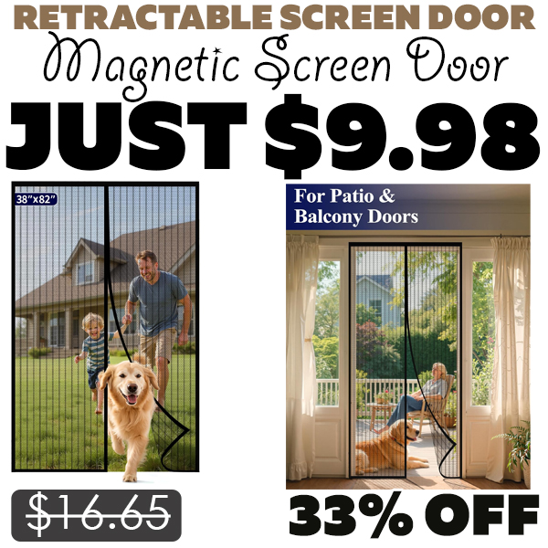 Magnetic Screen Door Only $9.98 (Regularly $16.65)