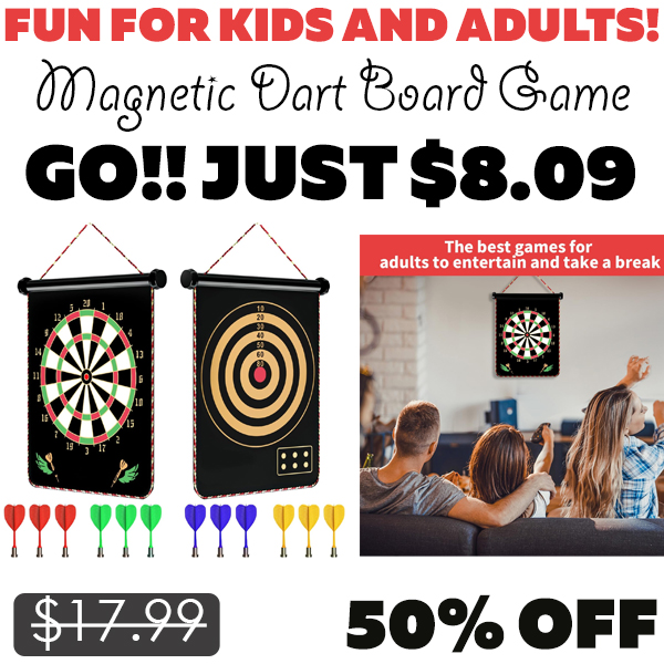 Magnetic Dart Board Game Only $8.09 (Regularly $17.99)