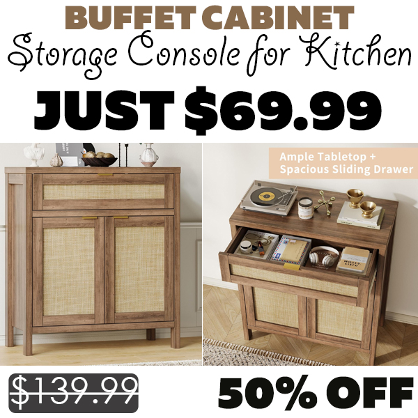Storage Console for Kitchen Only $69.99 (Regularly $139.99)