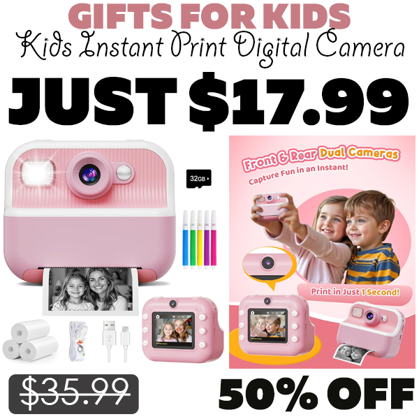 Kids Instant Print Digital Camera Only $17.99 (Regularly $35.99)