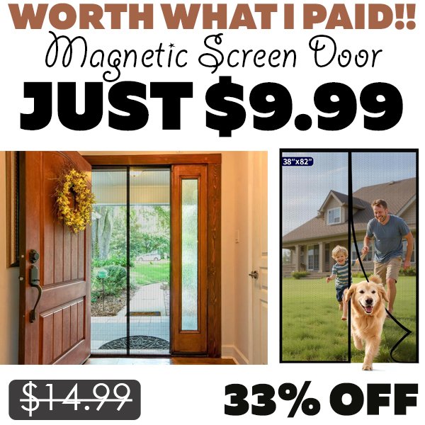 Magnetic Screen Door Only $9.99 (Regularly $14.99)