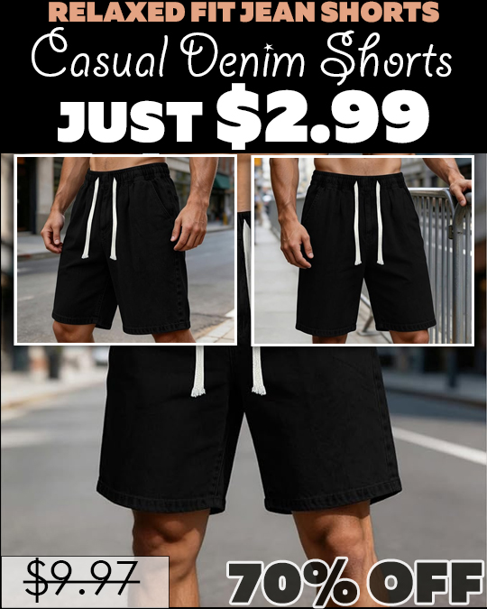 Casual Denim Shorts Only $2.99 (Regularly $9.97)