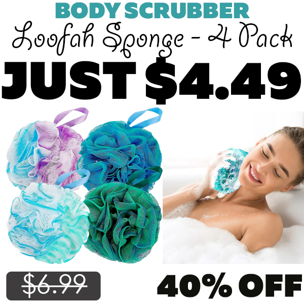 Loofah Sponge - 4 Pack Only $4.49 (Regularly $6.99)