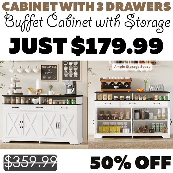 Buffet Cabinet with Storage Only $69.99 (Regularly $359.99)