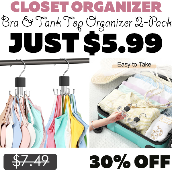 Bra & Tank Top Organizer 2-Pack Only $5.99 (Regularly $7.49)