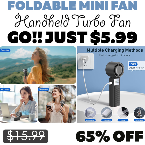 Handheld Turbo Fan Only $5.99 (Regularly $15.99)
