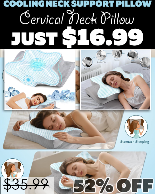 Cervical Neck Pillow Only $16.99 (Regularly $35.99)