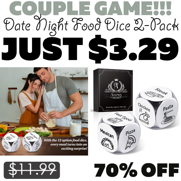 Date Night Food Dice 2-Pack Only $3.29 (Regularly $11.99)