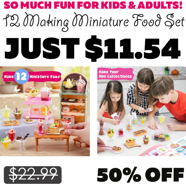 12 Making Miniature Food Set Only $11.54 (Regularly $22.99)