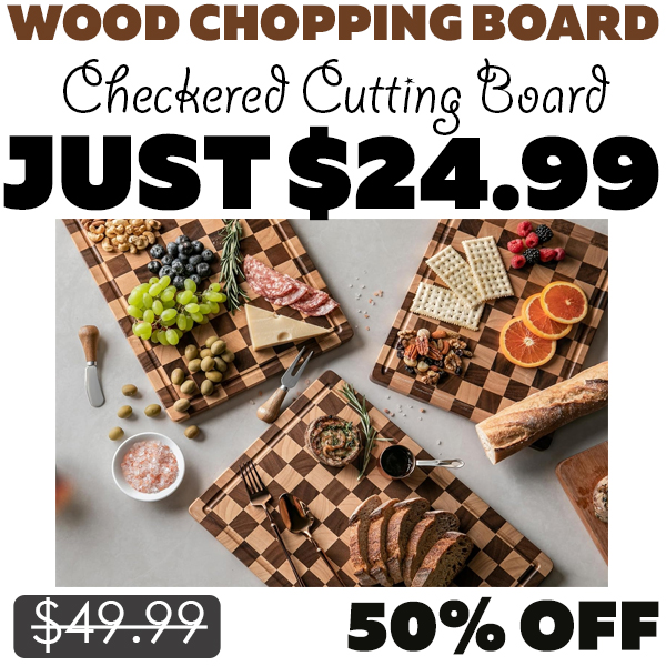Checkered Cutting Board Only $24.99 (Regularly $49.99)
