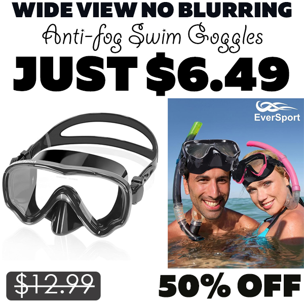 Anti-fog Swim Goggles Only $6.49 (Regularly $12.99)