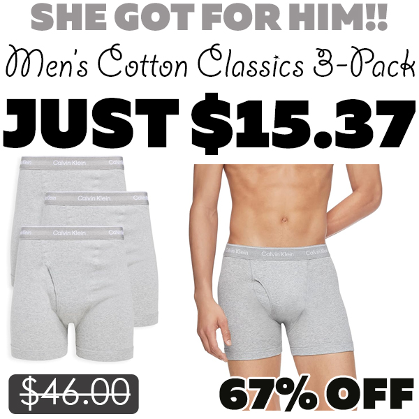 Men’s Cotton Classics 3-Pack Only $15.37 (Regularly $46.00)