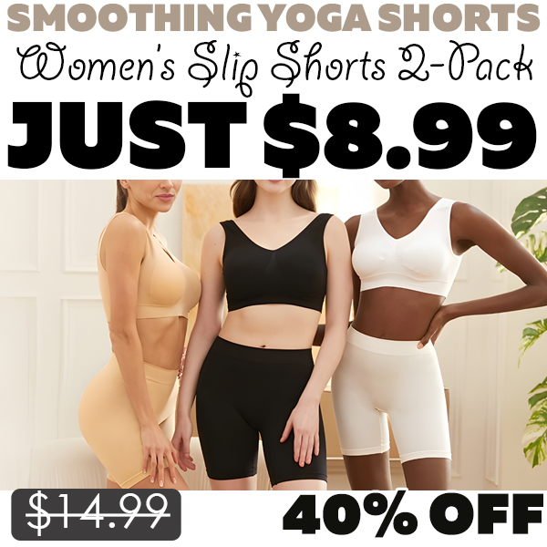 Women’s Slip Shorts 2-Pack Only $8.99 (Regularly $14.99)