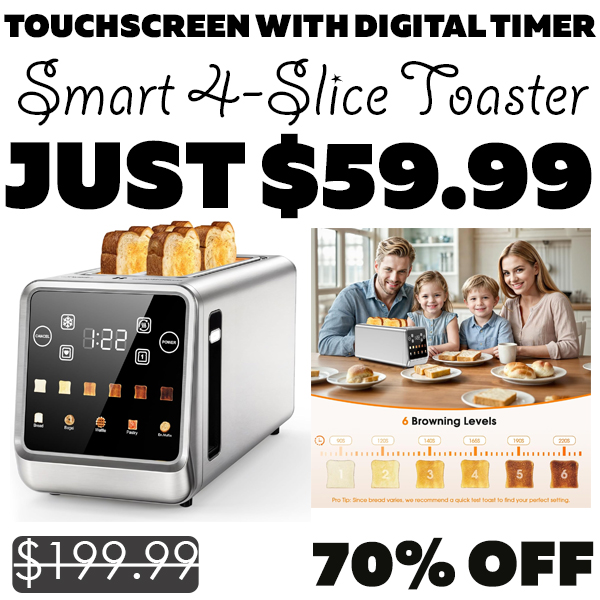 Smart 4-Slice Toaster Only $59.99 (Regularly $199.99)