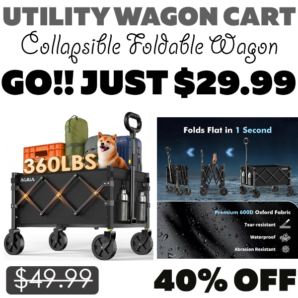 Collapsible Foldable Wagon Only $29.99 (Regularly $49.99)