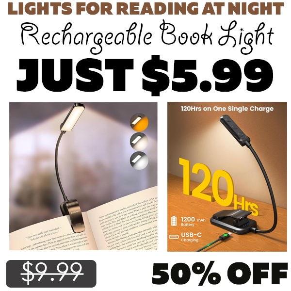Rechargeable Book Light Only $5.99 (Regularly $9.99)