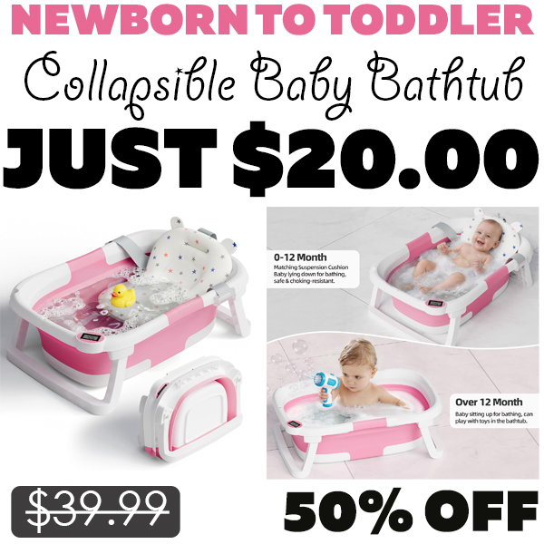 Collapsible Baby Bathtub Only $20.00 (Regularly $39.99)