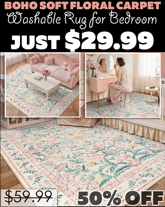 Washable Rug for Bedroom Only $29.99 (Regularly $59.99)