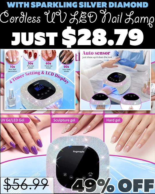 Cordless UV LED Nail Lamp Only $28.79 (Regularly $56.99)