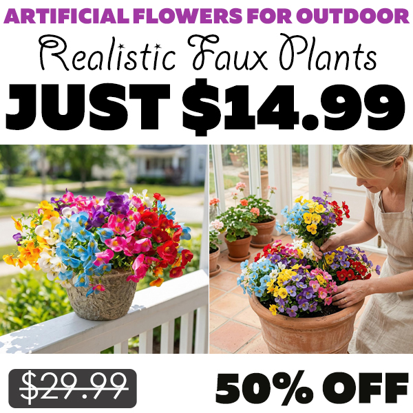 Realistic Faux Plants Only $14.99 (Regularly $29.99)