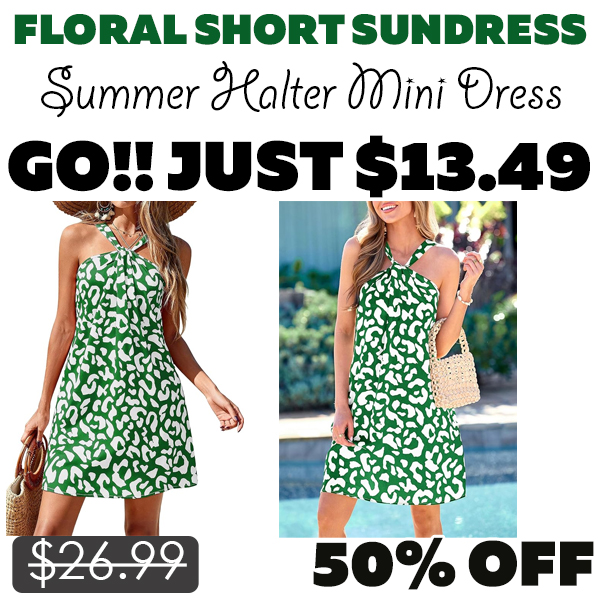 Summer Halter Mini Dress Only $13.49 (Regularly $26.99)
