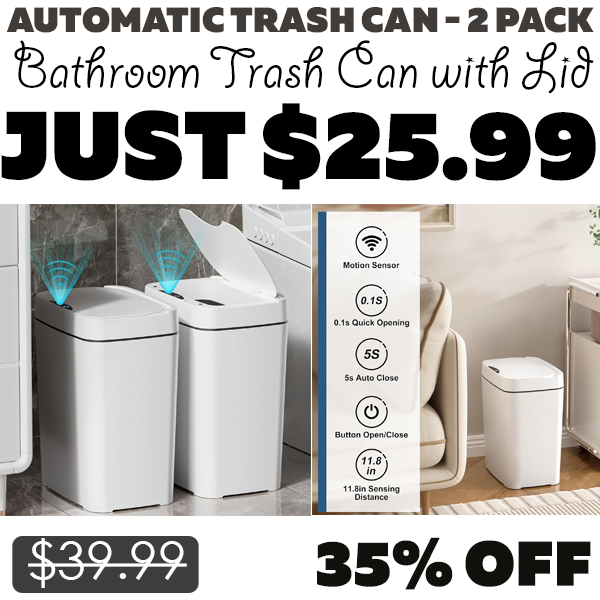 Bathroom Trash Can with Lid Only $25.99 (Regularly $39.99)