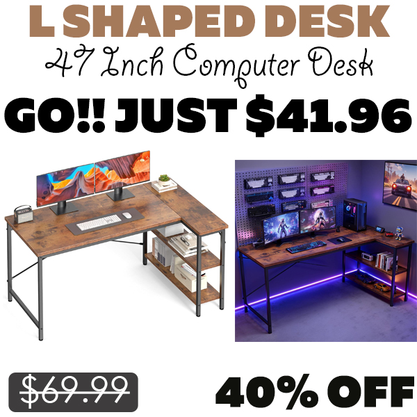 47 Inch Computer Desk Only $41.96 (Regularly $69.99)