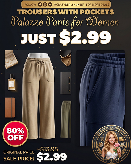 Palazzo Pants for Women Only $2.99 (Regularly $13.95)