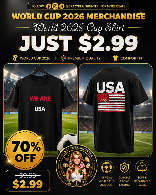World 2026 Cup Shirt Only $2.99 (Regularly $9.99)