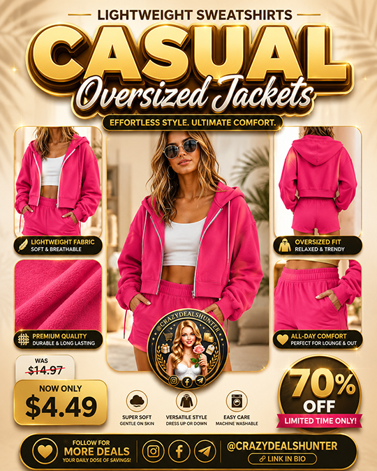 Casual Oversized Jackets Only $4.49 (Regularly $14.97)