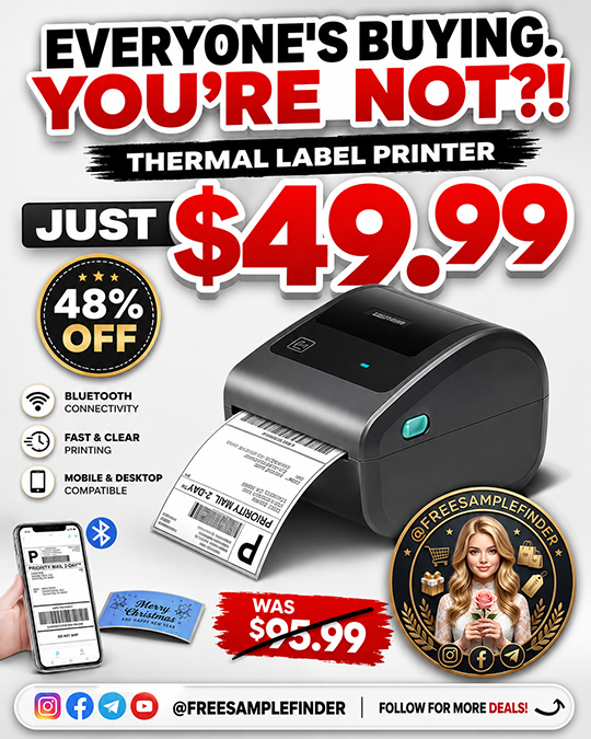 Thermal Label Printer Only $49.99 (Regularly $95.99)
