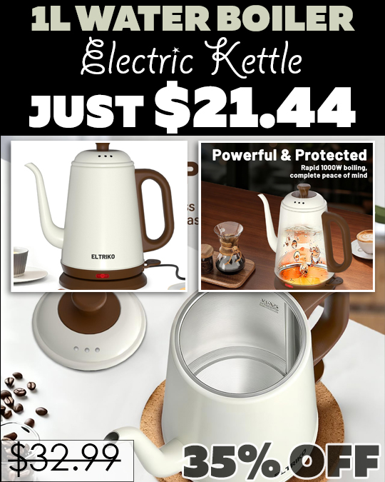 Electric Kettle Only $21.44 (Regularly $32.99)